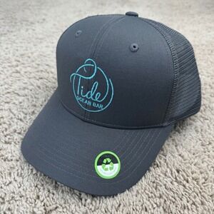 Tide Ocean Bar Trucker Hat Charcoal Grey Recycled Snapback Port Authority Cap